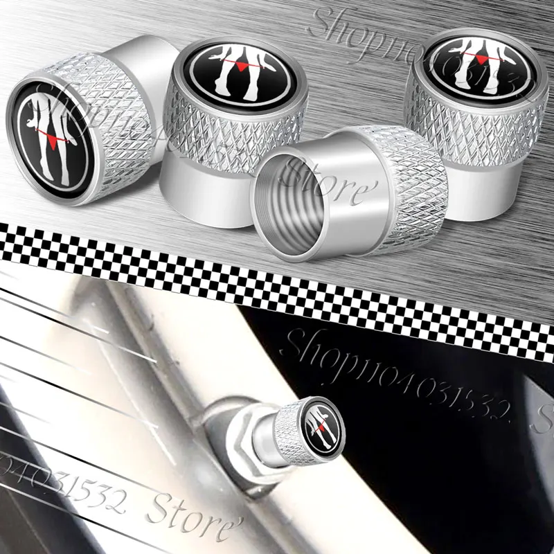 4Pcs Universal Car Styling Panty Dropper Girls Emblem Car Wheel Tire Valve Caps Rim Stem Dust-proof Covers Accessories