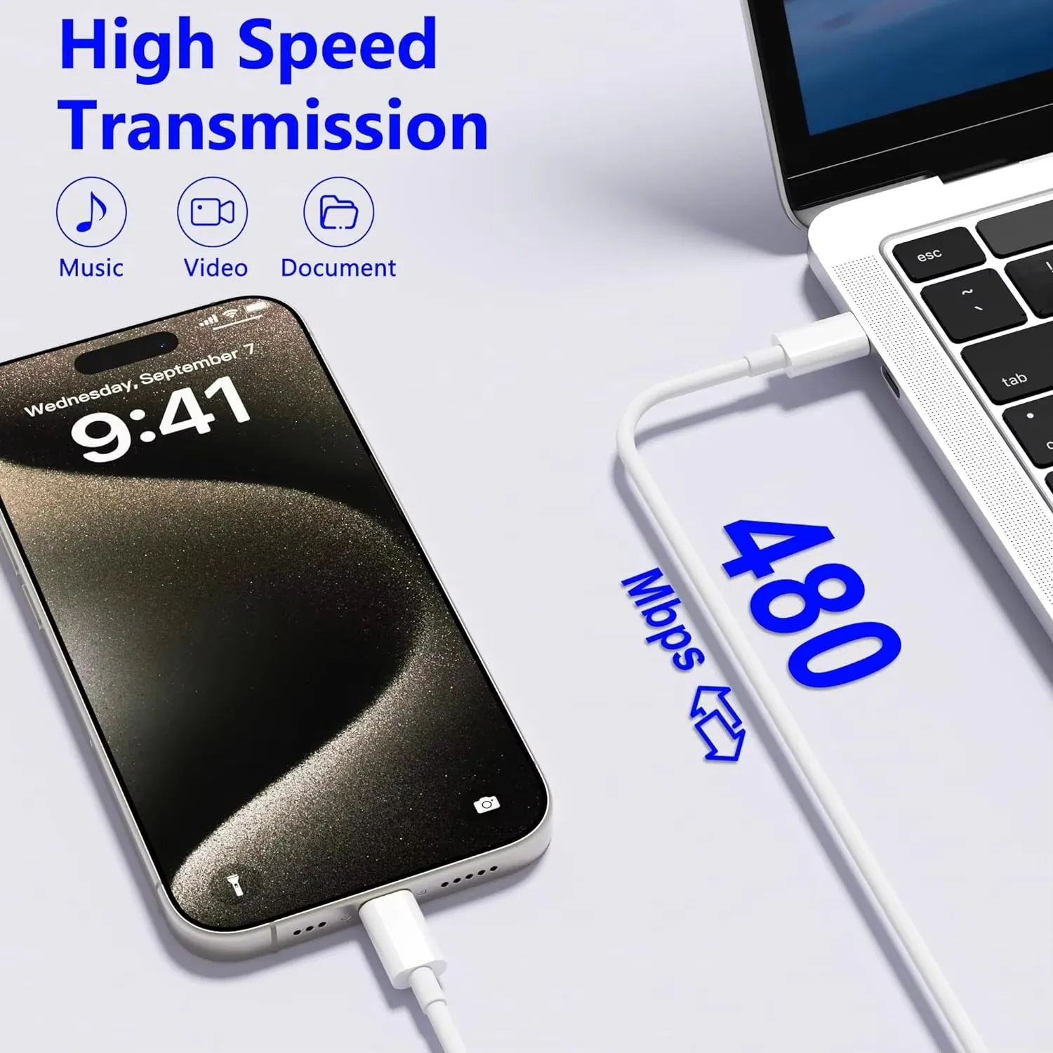 PD 100W Dual USB-C Fast Charging Cable For iPhone 15 16 17 Pro Max 15 16 Plus Samsung Moto Huawei Realme Type C to Type C Cable