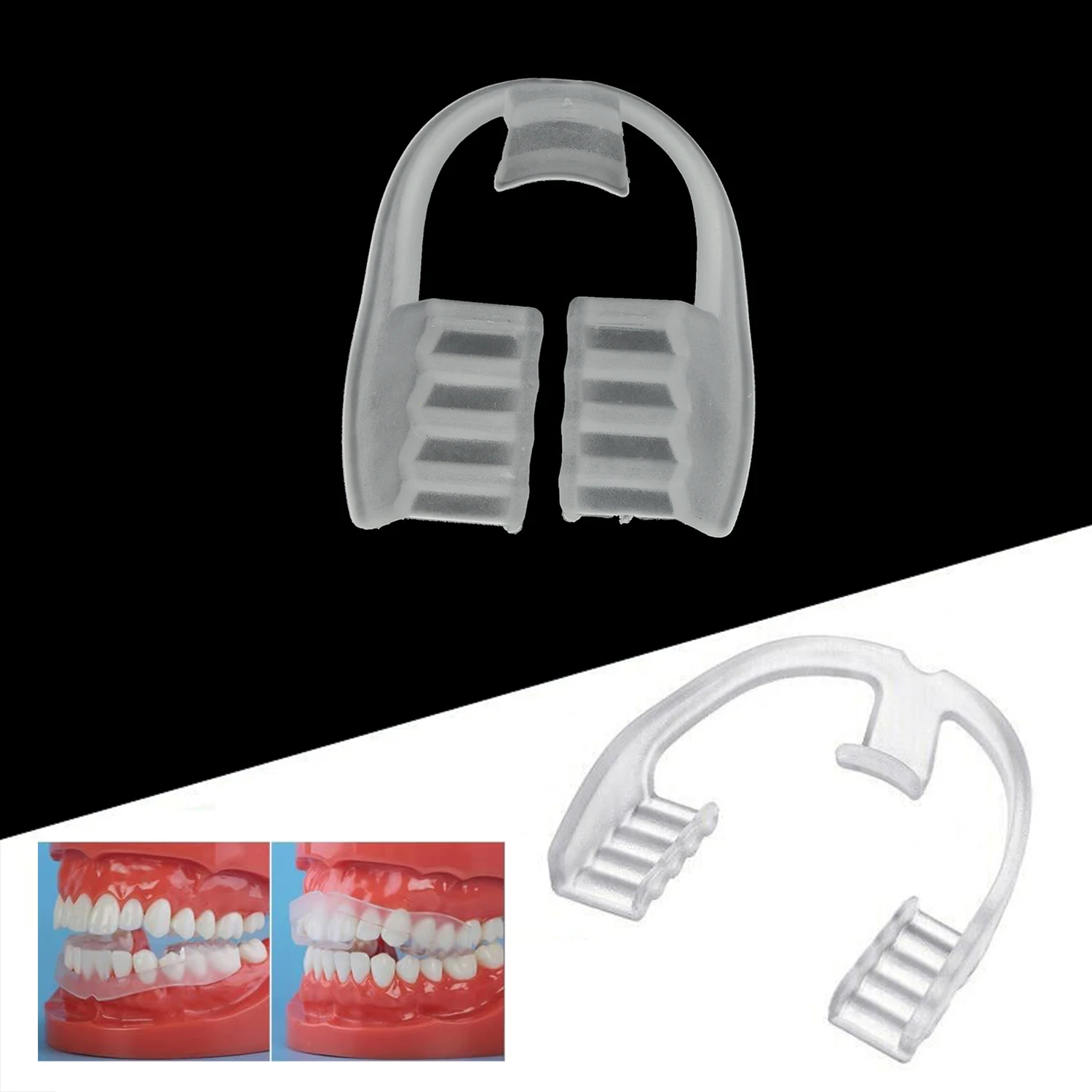 2pcs WELLCK Dental Mouth Guard Bruxism Grinding Eliminating Orthodontic Braces Teeth Retainer Sleep Aid Braces Tool