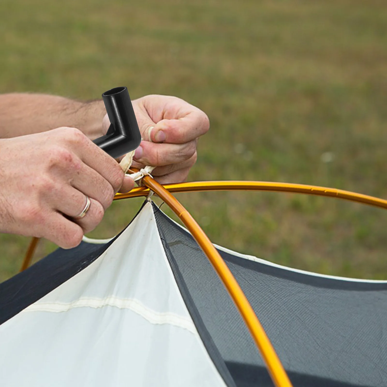 30 قطعة عمود الخيمة محول البلاستيك الزاوية اليمنى الكوع موصلات المظلة استبدال أجزاء تركيبات إطار خيمة خارجية #1