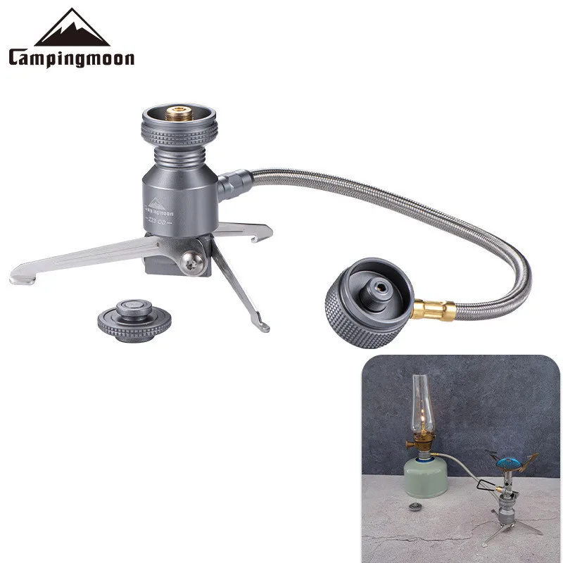 Outdoor Stoves Accessories Campingmoon Z23 Camping Stoves Three-legged Rotary Gas Split Extension Tube Rocket Stove Head Bracket