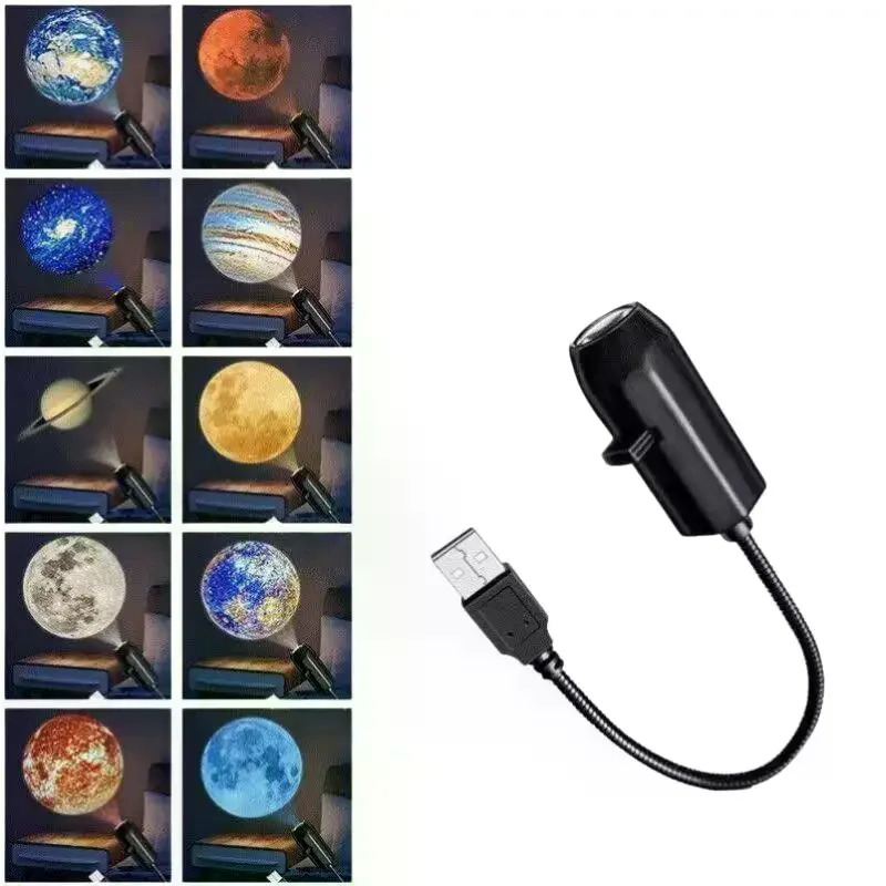 /PFU/LED Planet Projector Light 10 Festive Patterns 1 Set Easy Operate Lamp for Christmas New Year Home Party Decor