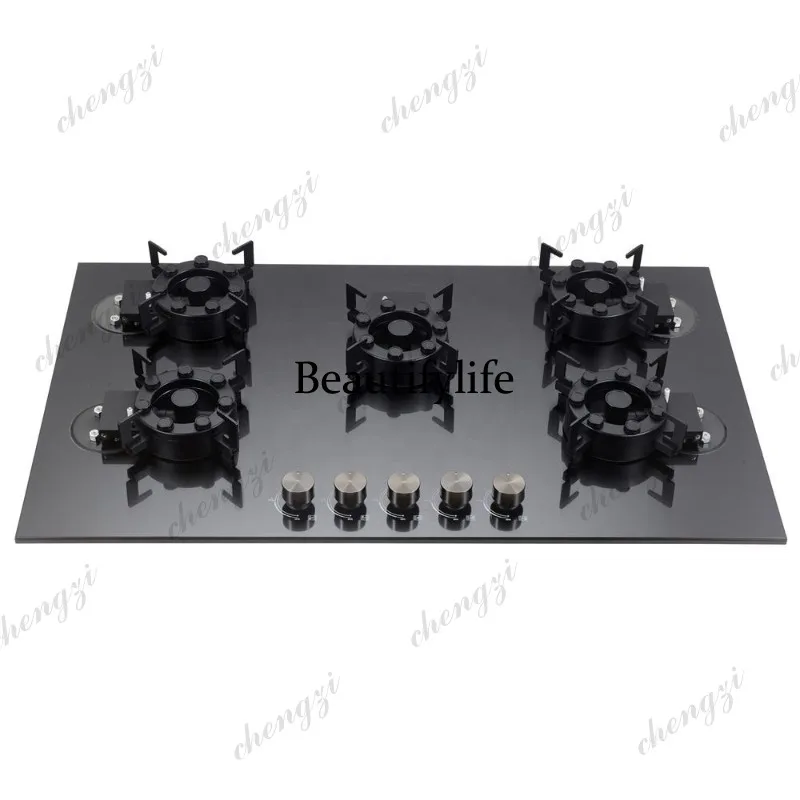 S178 gas stove multi-head stove magic dish stove five-head gas  flip embedded tempered glass