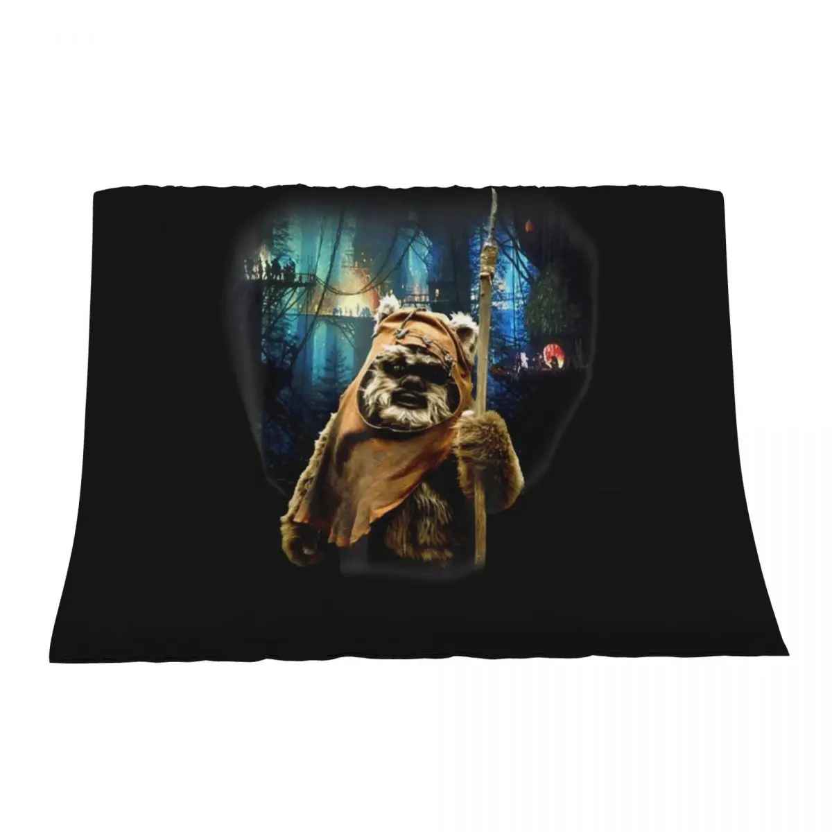 

Tree Village Wicket Ewok Graphic Throw Blanket Polar Summer Beddings Beach Blankets
