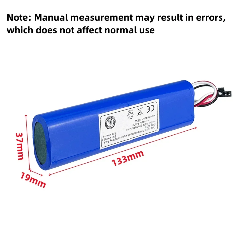 18650 4S1P 14.8V 2800mAh Sweeper Battery for Xiaomi Mijia Mi Robot Vacuum-Mop P Sweeping Mopping Robot STYTJ02YM Li-ion Battery