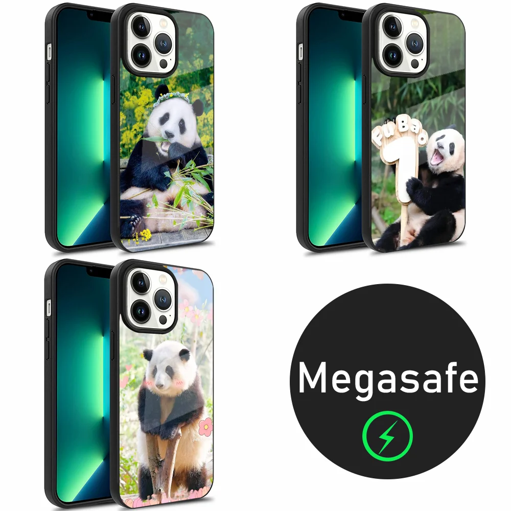 Panda FuBao Phone Case For iPhone 16,15,14,13,12,11,Plus,Pro,Max Mini Magsafe Magnetic Wireless Charging