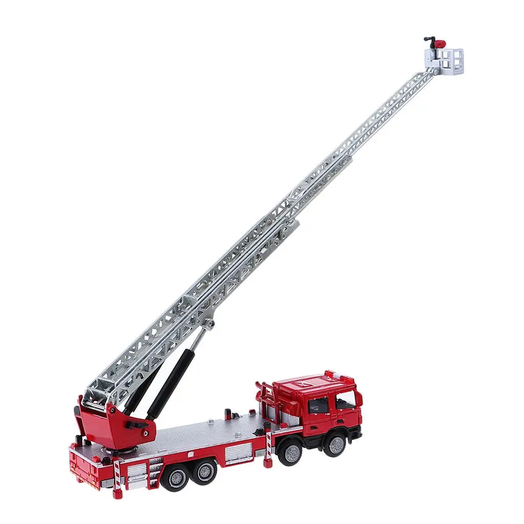 MagiDeal 1:50 Diecast Fire Ladderบันไดรถบรรทุกเด็กเด็ก