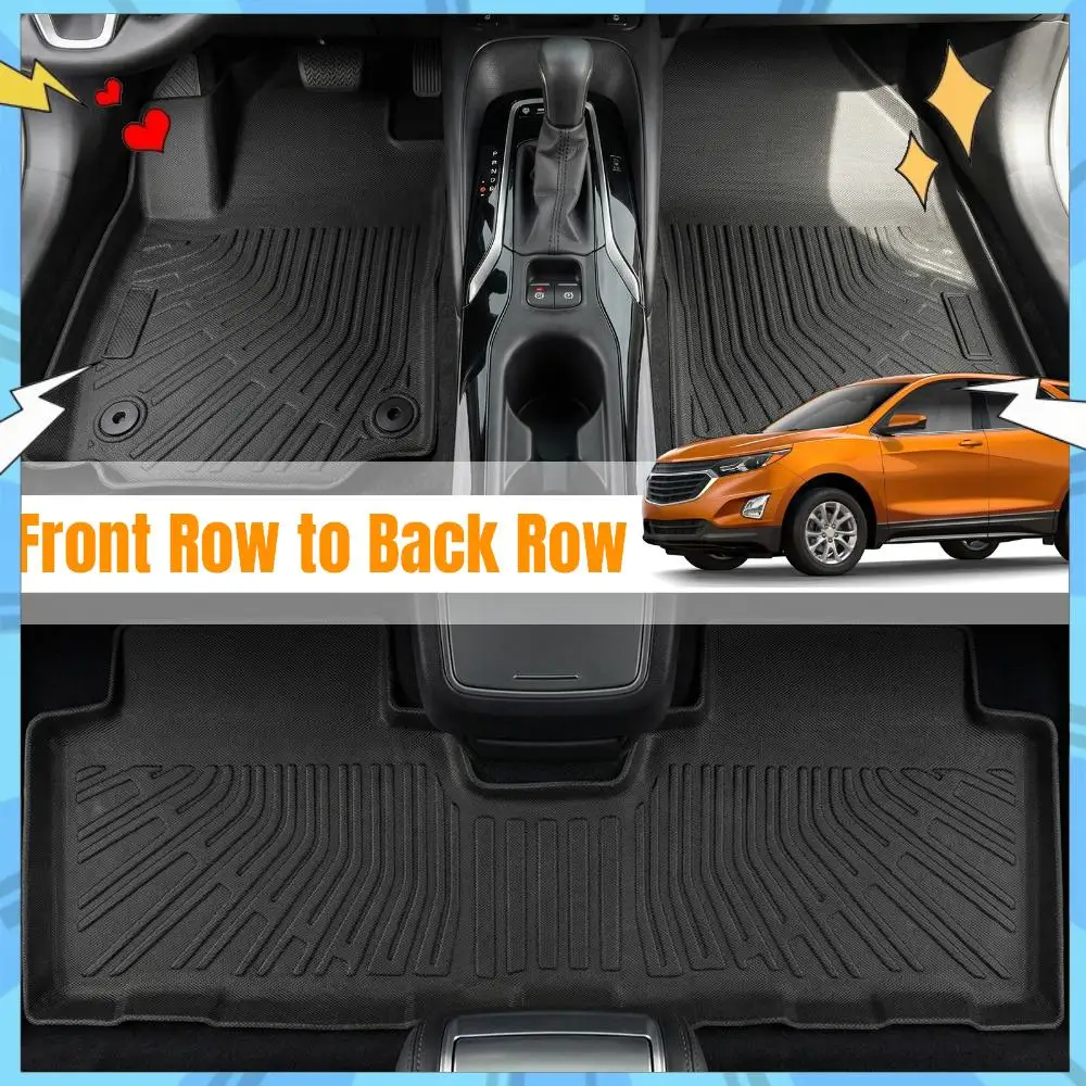 

Floor Mats & Cargo Liner for Chevrolet Equi-nox 2018-2024 Car Floor Mats All Weather TPE Trunk Mat Trunk Liner Full Set