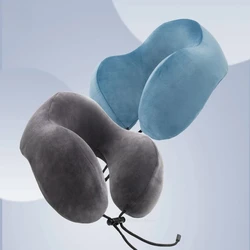 New U Shaped Travel Pillow Neck Support Head Rest Cushion Soft Car Air Flight Inflatable Pillows Travel Nap Rest Cushion