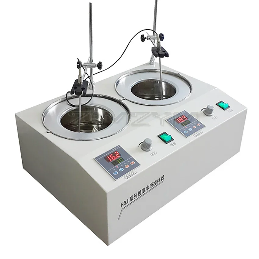 Heat Collecting Magnetic Stirrer Mixer 2-Hole Constant Temperature Water Oil Bath Pot Laboratory Thermostatic Stirrer 110/220V