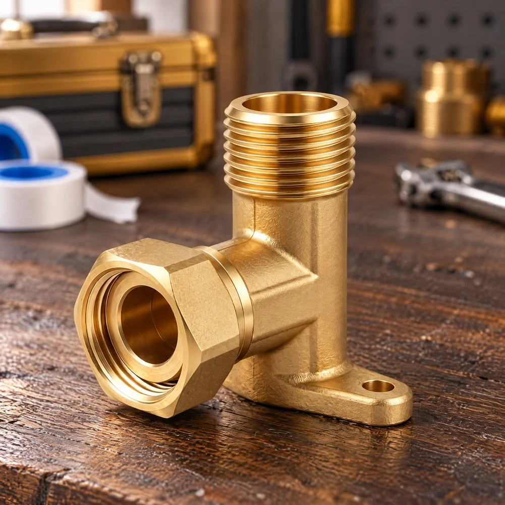 Flexible 4-Point Brass Joint for Water Heater Systems Enabling Adjustable Alignment and Secure Seat Integration