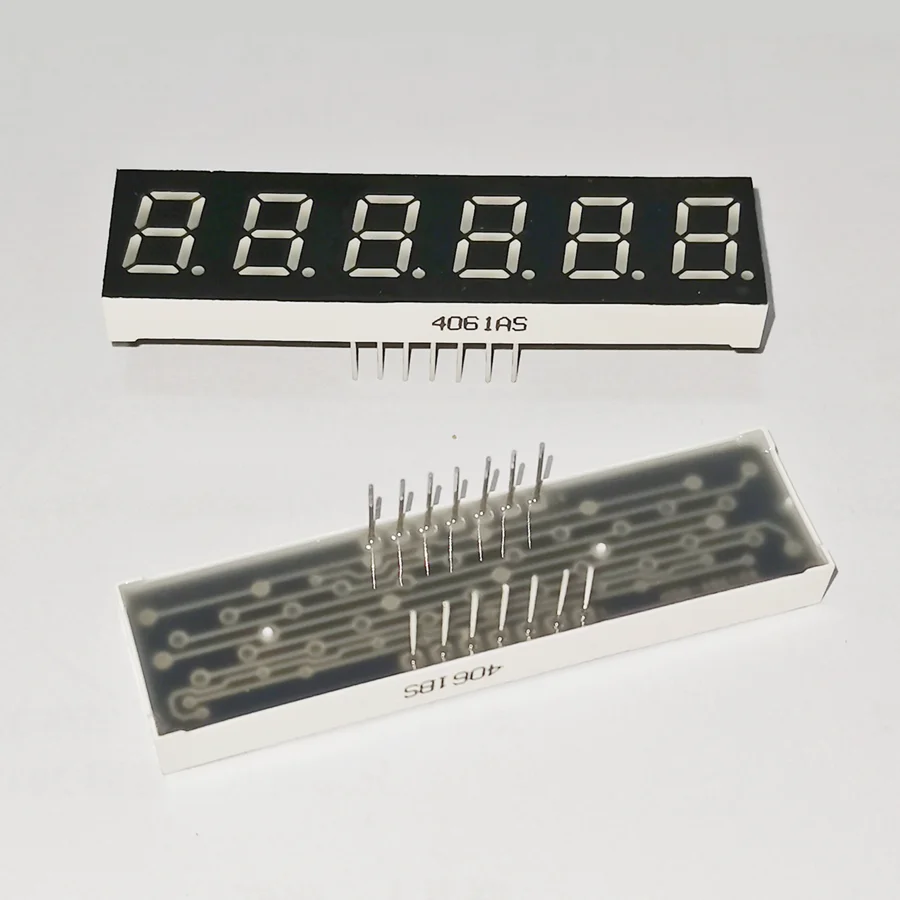 10Pcs 0.4Inch 6Bit Bright Red Light Digital Module KYX-4061AS/BS High Quality LED Digitron Common Cathode Anode Digital Tube ﻿