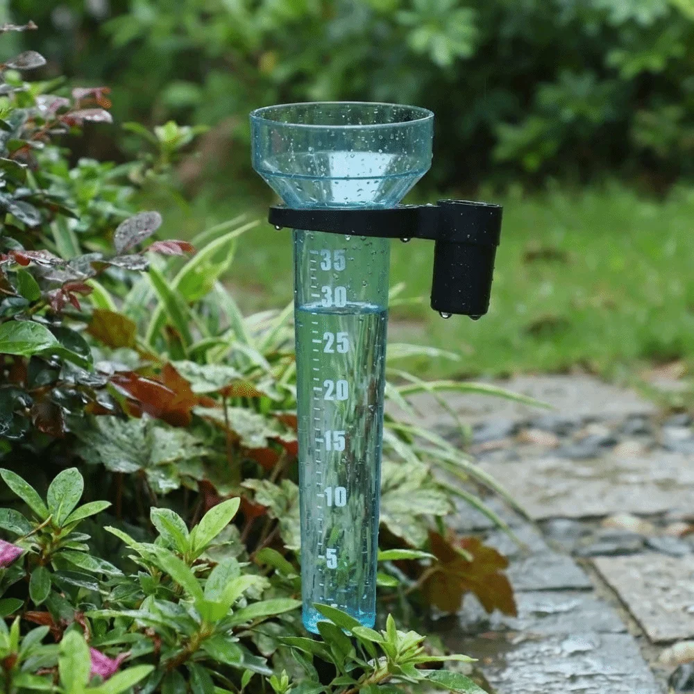 Portable Gardening Rainwater Meter Transparent Plastic Rain Measurement Tool Manual Measurement with Scale Farm Rain Gauge