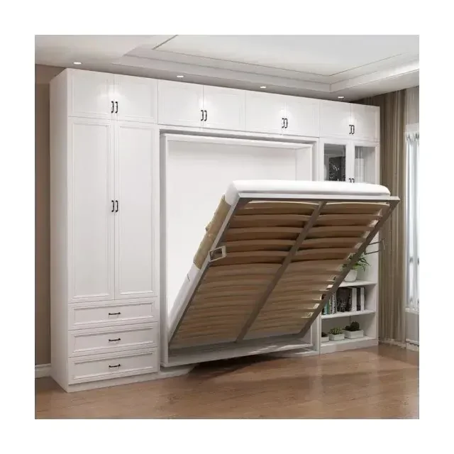 Fold Down Wall Sleeping Bed Hidden Bed Saving Space Folding Wall Side Sofa Bed