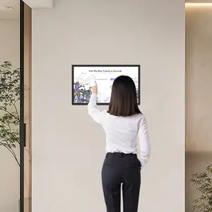Bilashmart 21.5 27 32 Inch Digital Calendar Wall Touch Screen Android Black White Smart Digital Google Calendar Display Interactive