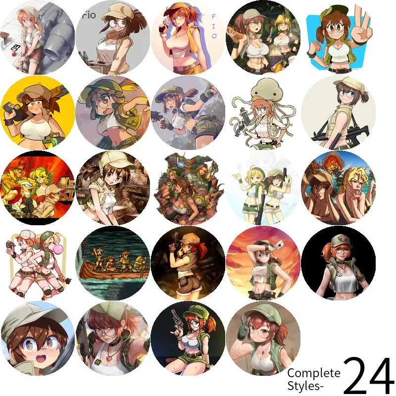 Fiolina Germi Metal Game Anime Character Soft Button Badge Brooch anchor Peripherals PinFashion Pendant Accessories view 3