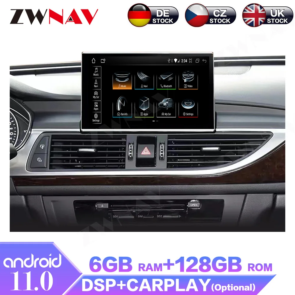 

Carplay Android 11 Car Radio For Audi A6 C7 A7 2012 2013 2014 2015 2016 2017 2018 GPS Navigation Multimedia Player Head Unit