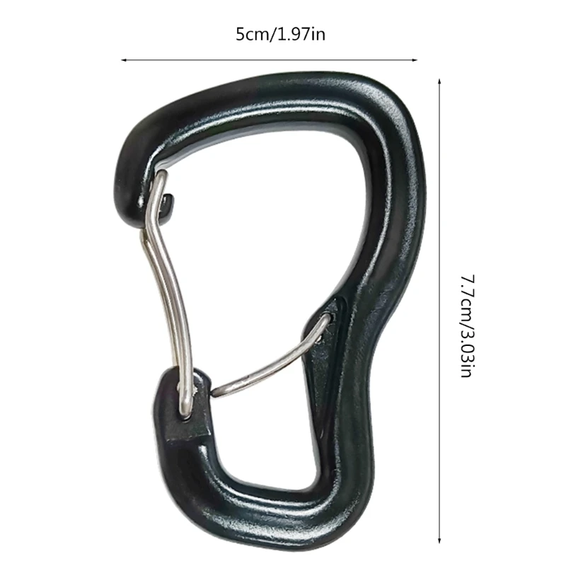 Kẹp Carabiner bằng nhôm bền bỉ 800kg Độ bền cho xích đu ngoài trời, du lịch, đeo lô Carabiner bền & chống gỉ G99D