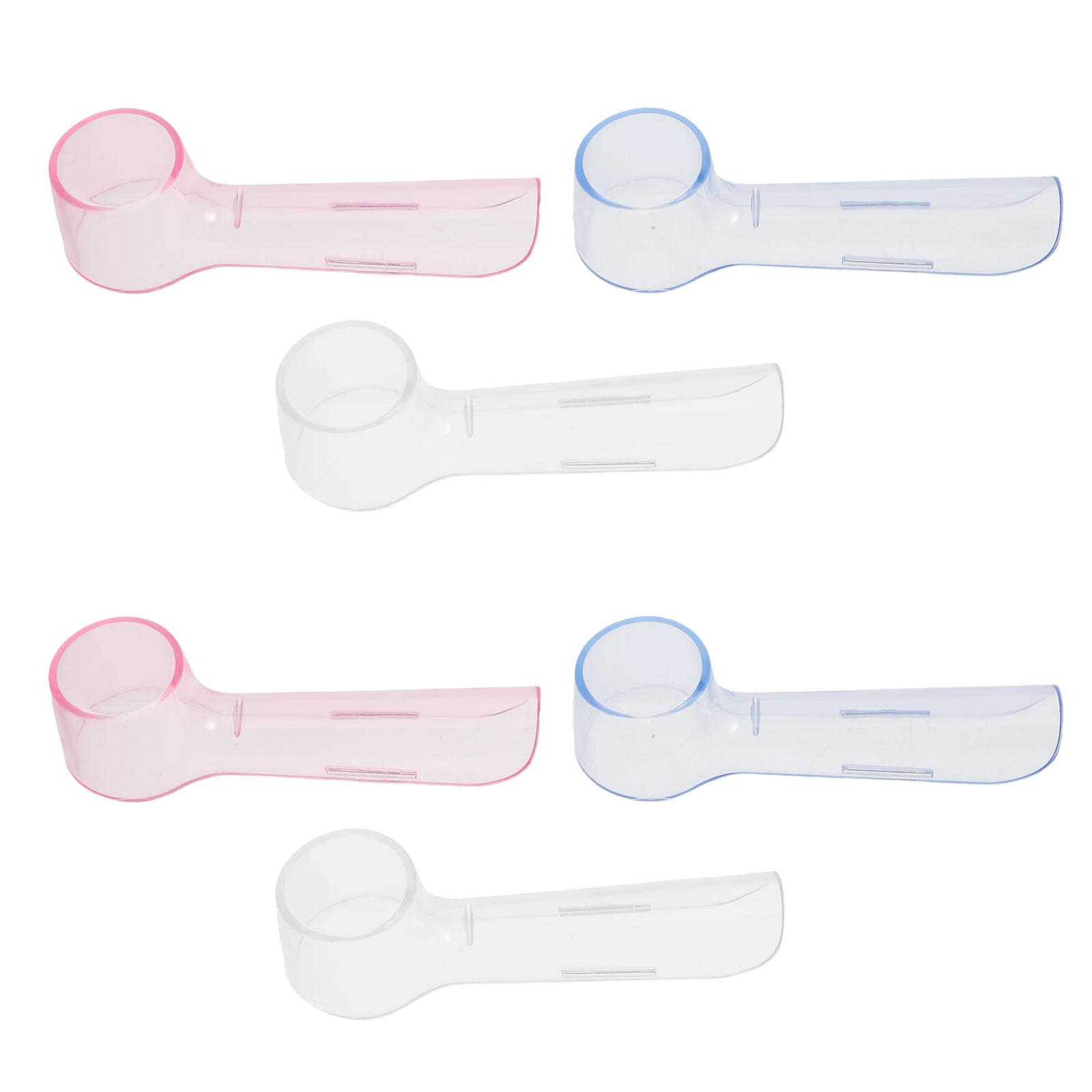

6pcs Toothbrush Head Protective Cover Portable Travel Kids Abs Cleaning Kit Hotels Toothbrush Storage Case Bathroom Pod