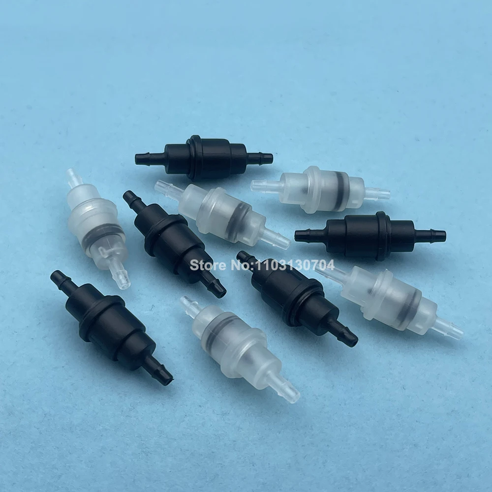 8PCS Plastic One Way Manual Ink Tube Valve Non Return Valve Hose Pipe Switch Connector for UV Solvent Printer Bulk Supply System