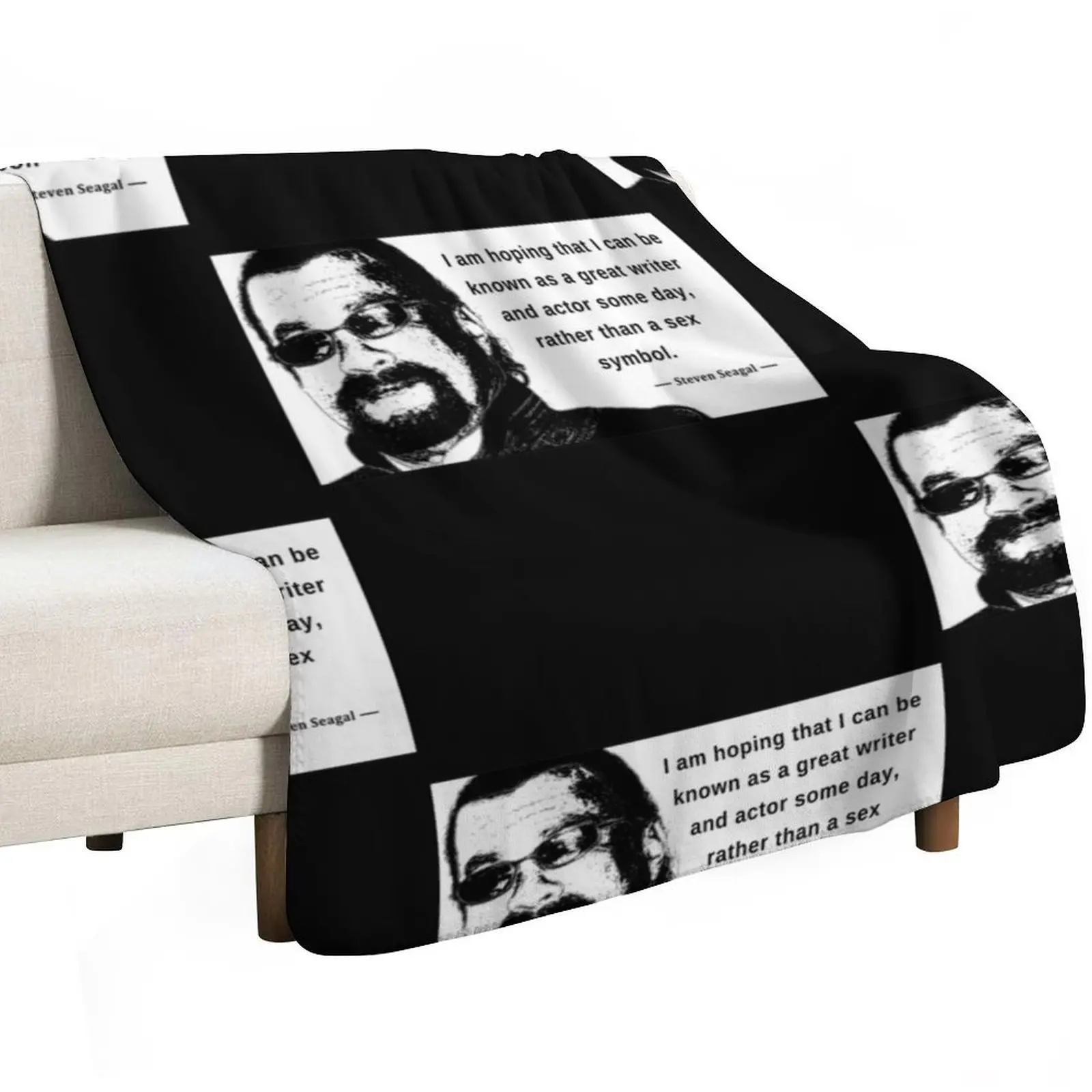 Steven Seagal - Sex Symbol Essential Throw Blanket Flannel Fleece Soft Warm Throw Blanket