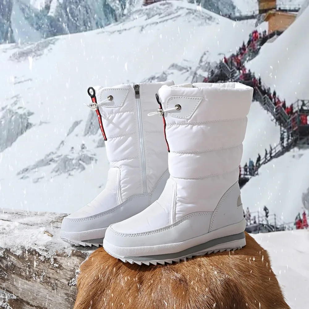 

Осенние и зимние морозостойкие зимние ботинки для мужчин и женщин, новый стиль, на флисовой подкладке, утолщенная нескользящая хлопковая обувь, водонепроницаемая