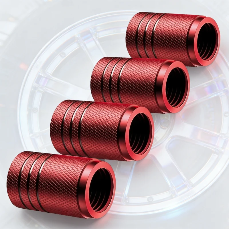 

Dustproof Aluminum Wheel Valve Stems Caps - 4-Piece Universal Fit for Cars, Motorcycles and Bicycles