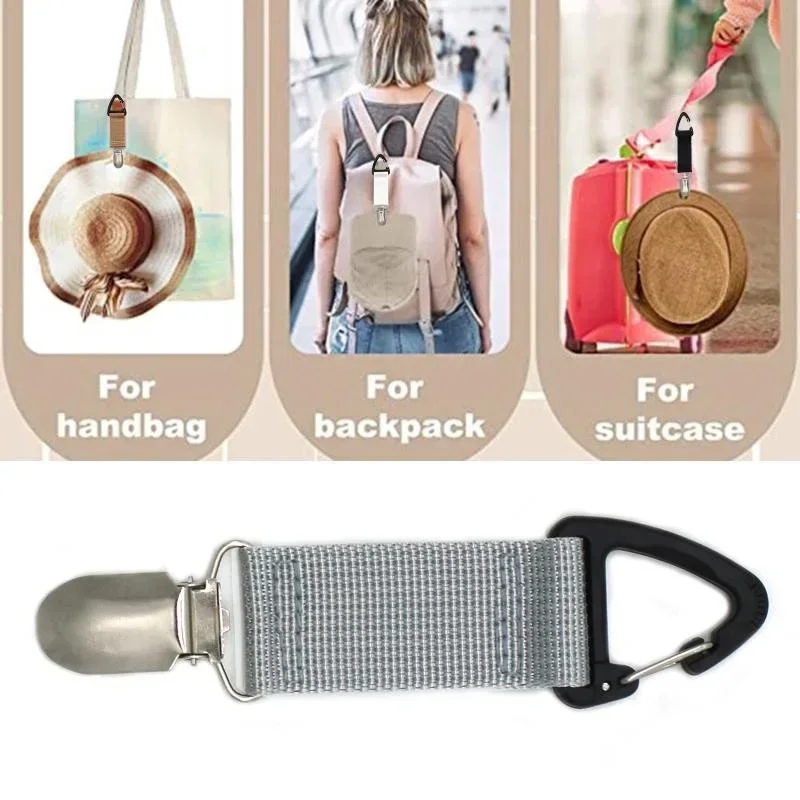 Outdoor Travel Straw Hat Clip Portable Hat Companion Bag Clip Multi-purpose Outdoor Glove Storage Clip