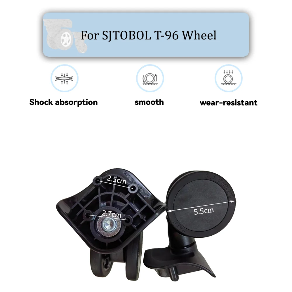 

For SJTOBOL T-96 Universal Wheel Replacement Suitcase Silent Smooth Convenient Shock Absorbing Rotating Accessories Wheels