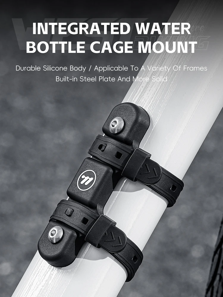 AliExpress West Biking WEST BIKING Integrated Strap Kettle Mount Bicycle Water Bottle Cage Mount Colorful Silicone Bottle Bracket Bike Accessories
