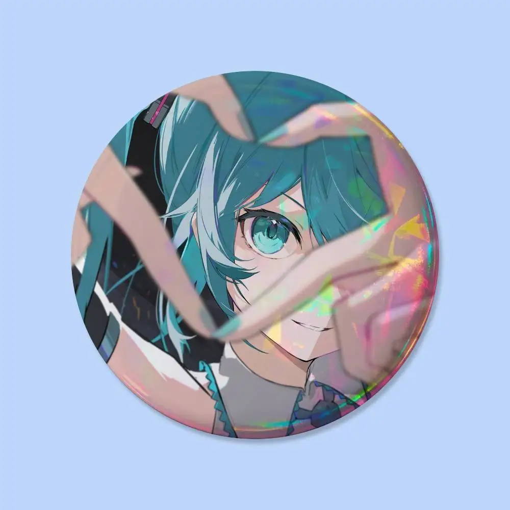 Niedliche M-Miku Kawaii Anstecknadeln Runde Kreative Broschen Taschen-Deko-Accessoires für Fans und Freunde Geschenke – Detail 9