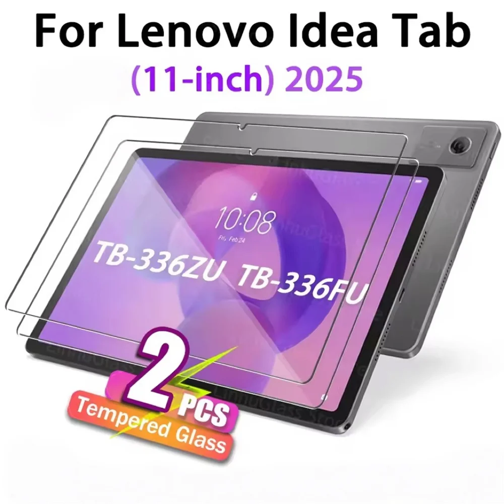 2 PCS HD Tempered Glass Screen Protector For Lenovo Idea Tab 11 Inch 2025 TB-336ZU TB-336FU Anti-Fingerprint Protective Film