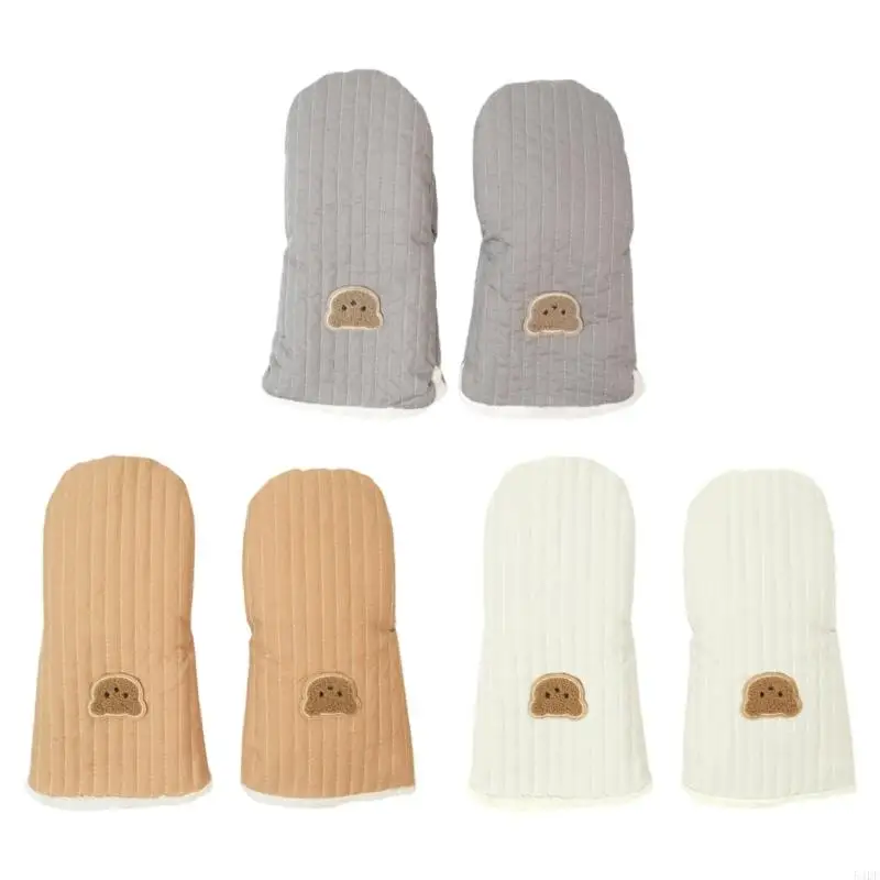 

54DF 1 пара теплых и водонепроницаемых перчаток с ручкой для детских колясок для зимней защиты