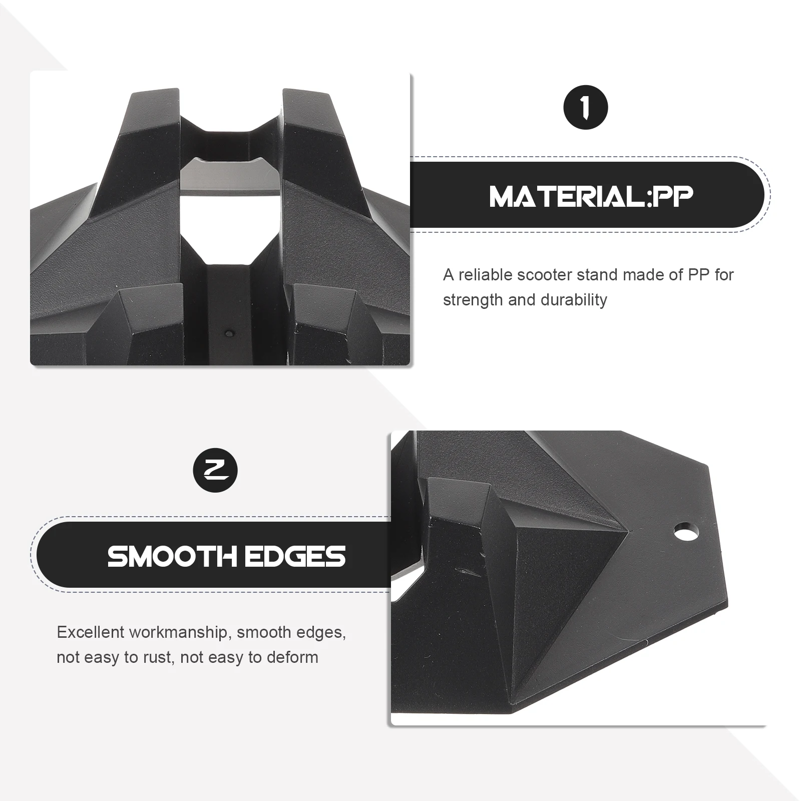 

1Set Scooter Stand Plastic PP Material Durable Portable Parking Holder Balanced Scooter Support Rack for Home Garage Office