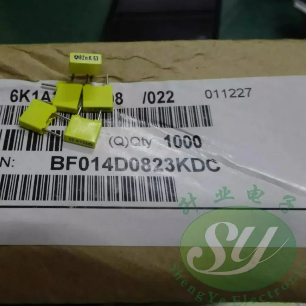 20pcs/lot 0.082uf 63V 82nf 823 82n K 63 Brand New 5mm Film Capacitor BF014D0823KDC