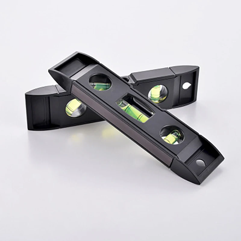 Horizontal Ruler 3 Bubble Spirit Level Magnetic ABS Shell Mini Pocket Portable Spirit Level Tool Measure Tool Machinery Leveller