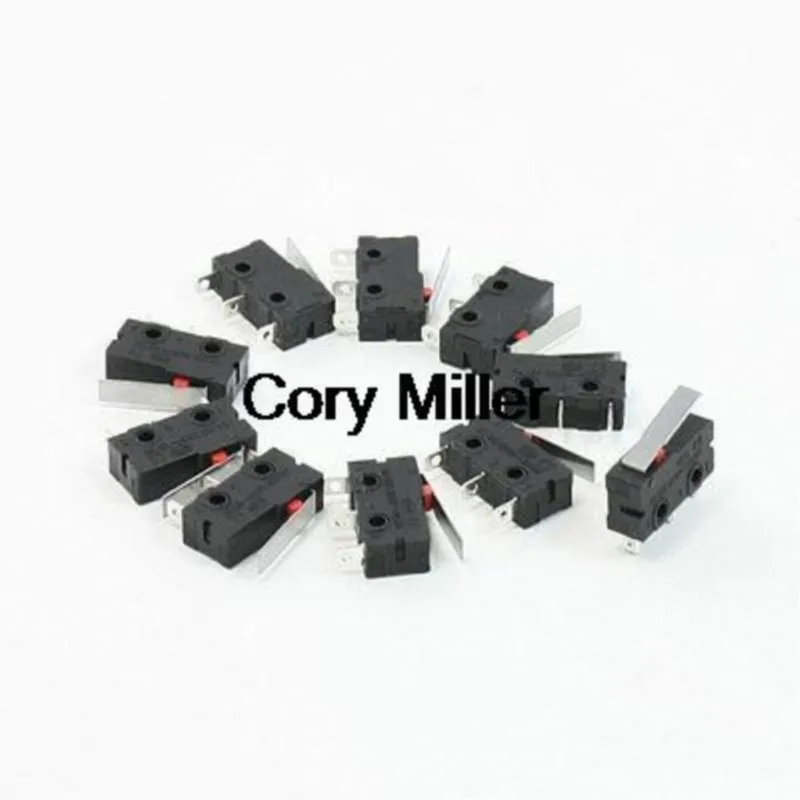 10pcs 125VAC 5A Short Straight Hinge Lever Miniature Microswitch 3-Pin SPDT KW11-3Z-2 KW8