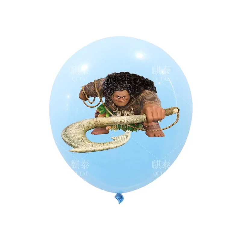 15 pezzi da 12 pollici Disney Moana palloncini in lattice decorazioni per feste di buon compleanno Moana Maui forniture per feste per bambini Baby Shower