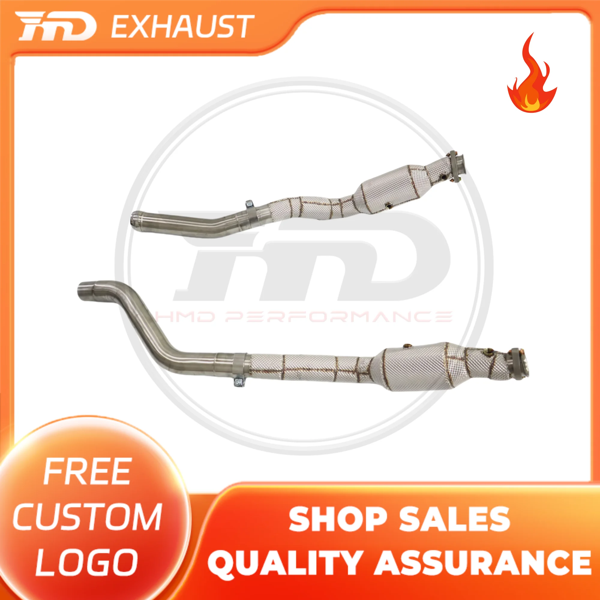 

HMD Hot Sale Exhaust System High Flow Performance Downpipe for Mercedes Benz AMG GLE63 W166 C292 5.5T With Heat Shield