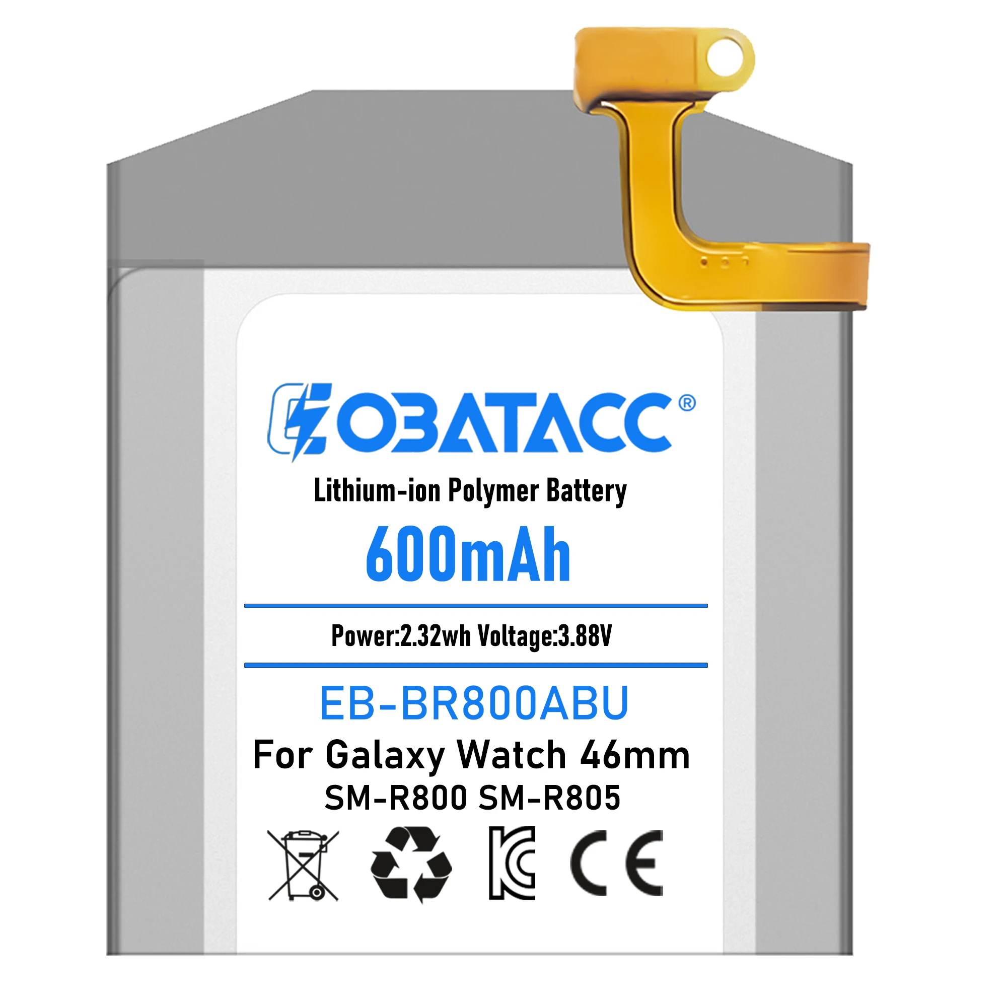 2026 Years New EOBATACC EB-BR800ABU 600mAh Battery  For SAMSUNG S4 46MM SM-R800 R800 R805 SM-R805 SM-R800 + Free Tools