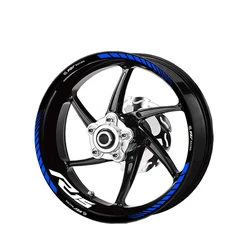 New For YAMAHA YZF R15 Motorcycle Logo 17 Inch Inner And Outer Wheel Hub Decal Decorative Rim Waterproof High Reflective Sticker