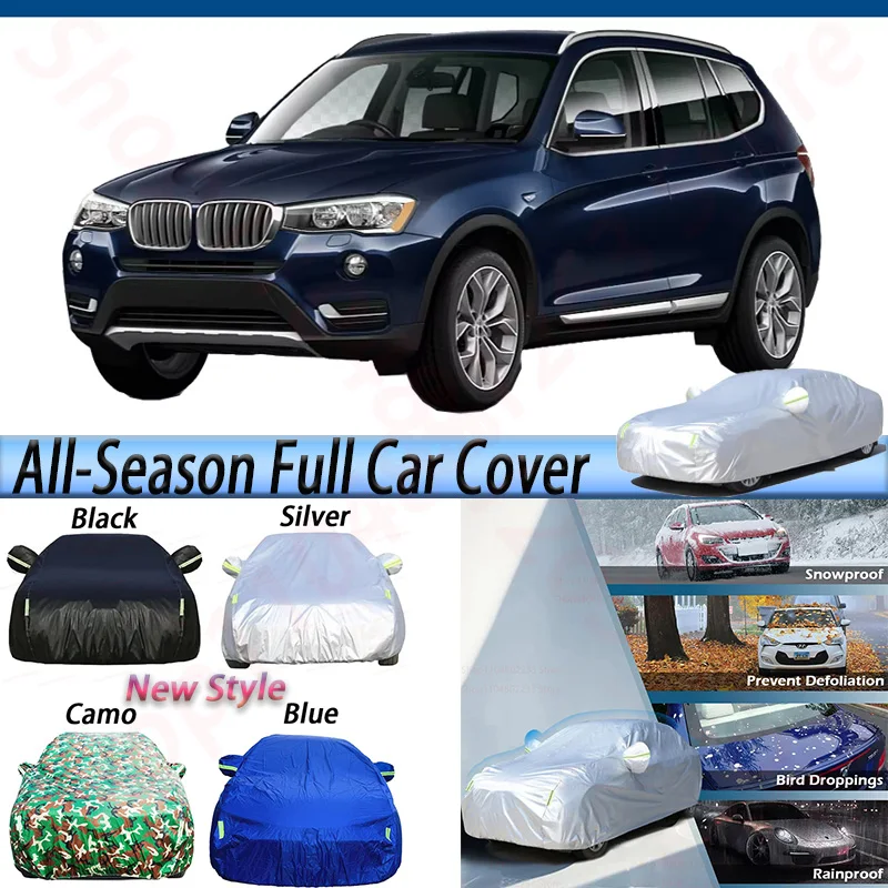 

Водонепроницаемый автомобильный чехол для BMW X3 2003-2022, внедорожник, уличный летний солнцезащитный козырек с защитой от УФ-лучей, зимний чехол для предотвращения снега и дождя, ветрозащитный