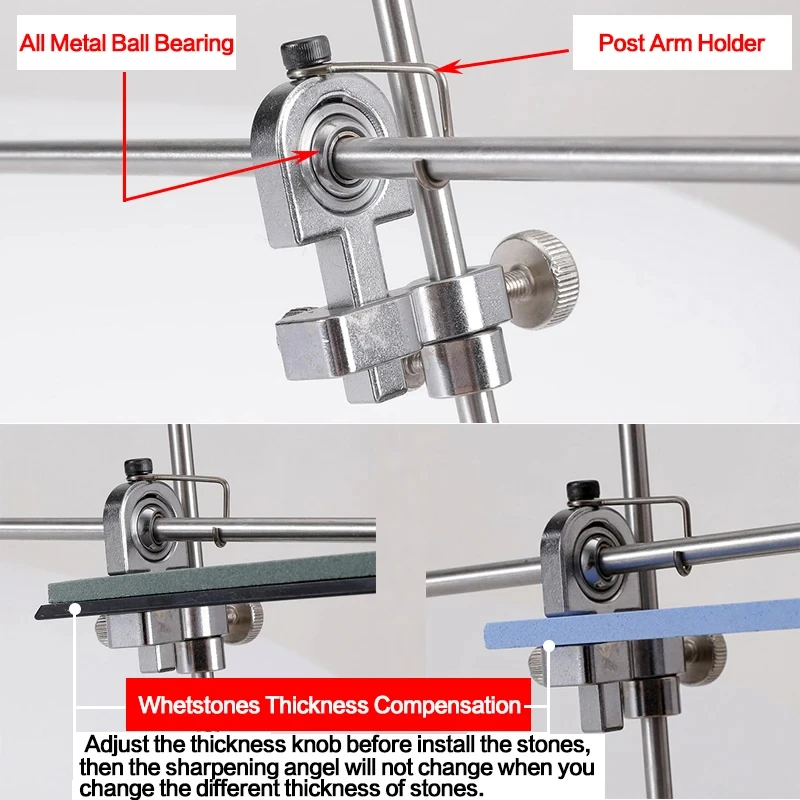 2023 RUIXIN 009 Pro Knife Sharpener Fixed Angle Sharpening Machine System Box Whetstone Diamond Stone Set Full Size Honing Grind