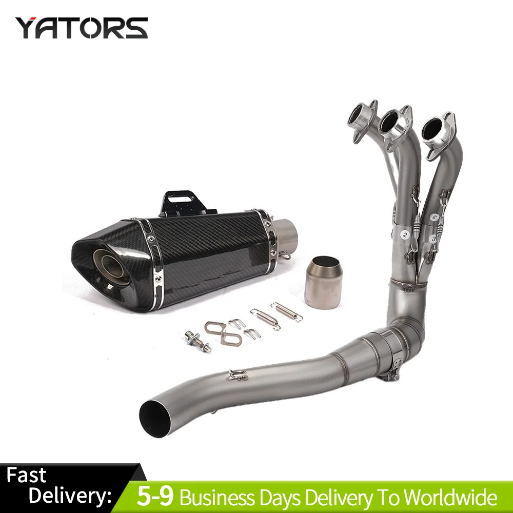 

Full Exhaust System Header Pipe Muffler Tips For YAMAHA MT-09 FZ09 XSR900 21-25 Exhausts Pipes