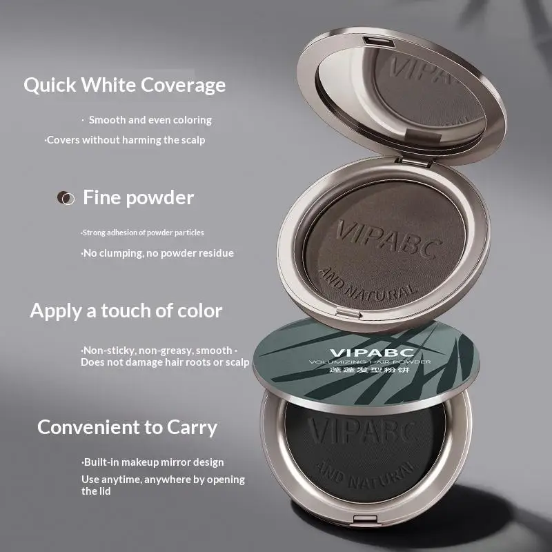 New Black Brown Fluffy Hair Powder Instant Gray Hair Coverage Natural Hairline Shaping For Daily Travel Quick Hair Touch Up