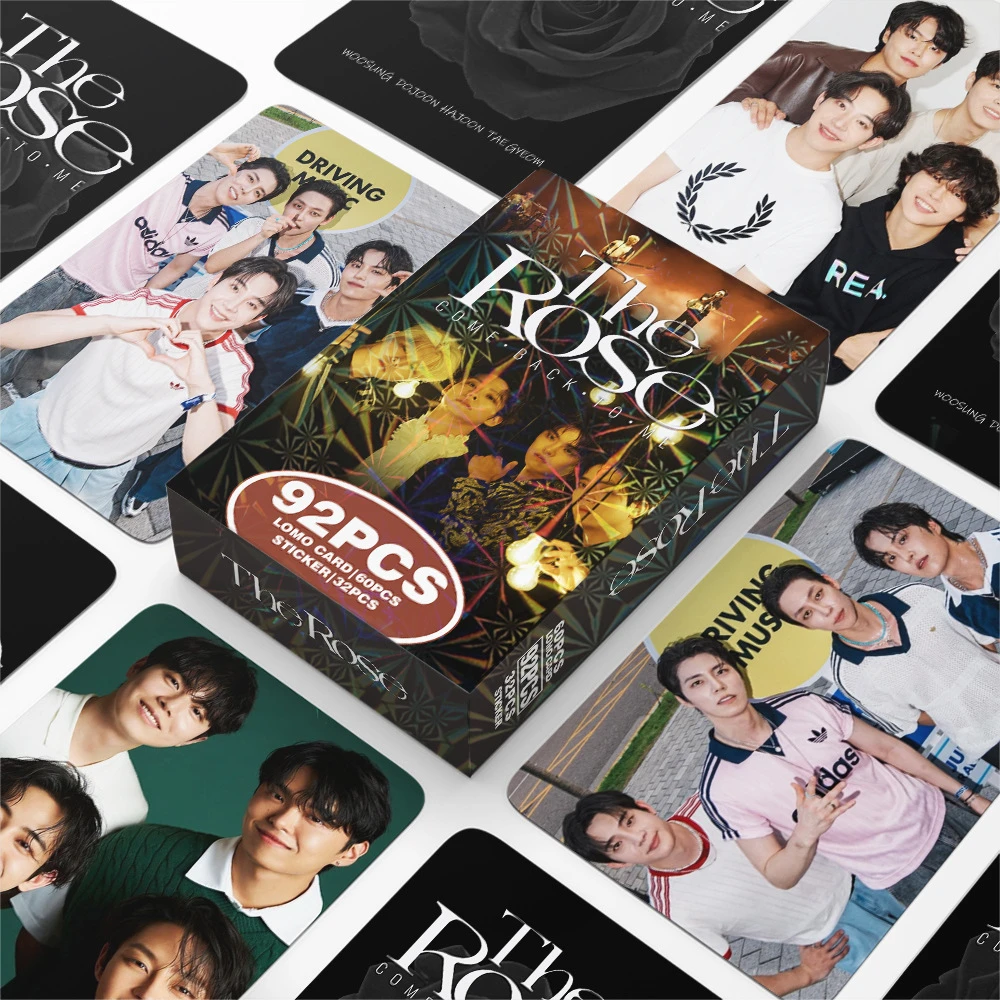 92PCS new popular rock boy group The Rose collection stickers, photo cards, LOMO cards, peripheral toys, gifts