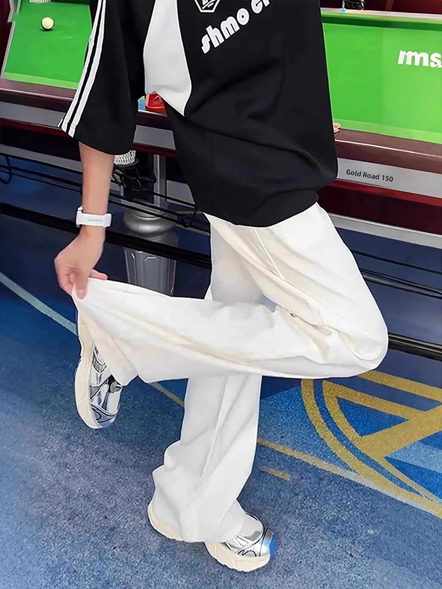 White High Waist Flared Jeans Men's Extended Straight Leg Cleanfit Slimming Pants High Rise Wide Leg Jeans Youth Trendy