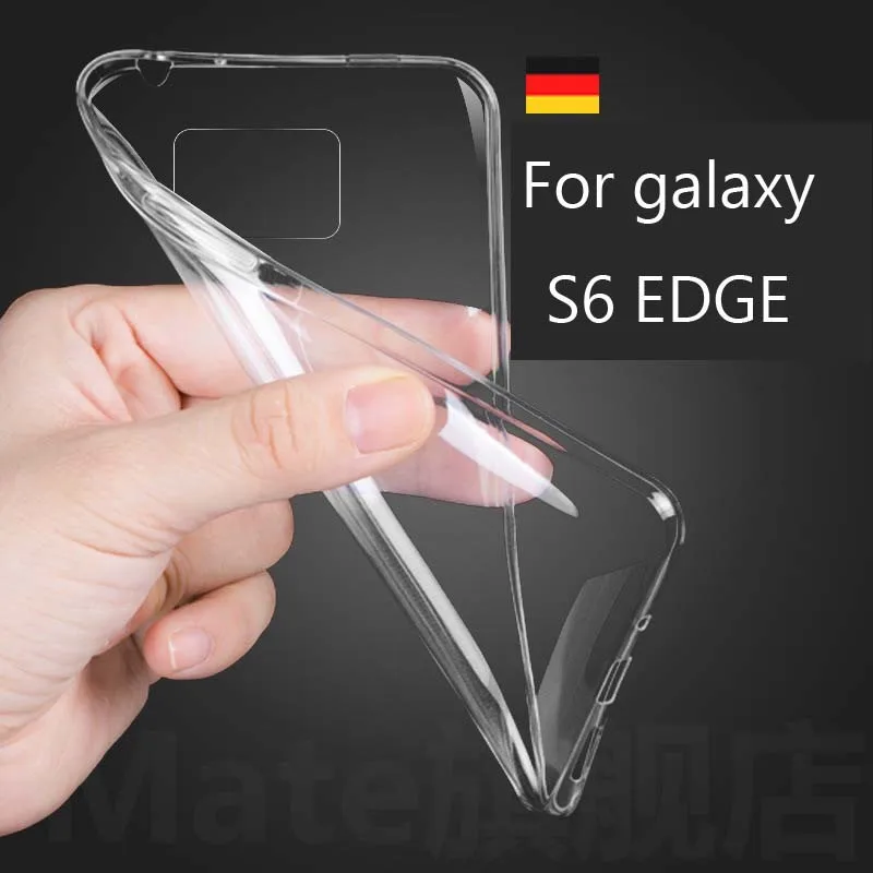 

100x DHL Free For Galaxy S6 Edge Case Ultra Thin Soft Silicon TPU Clear Phone Case For Samsung Galaxy S6 Edge G9250 Rubber Back