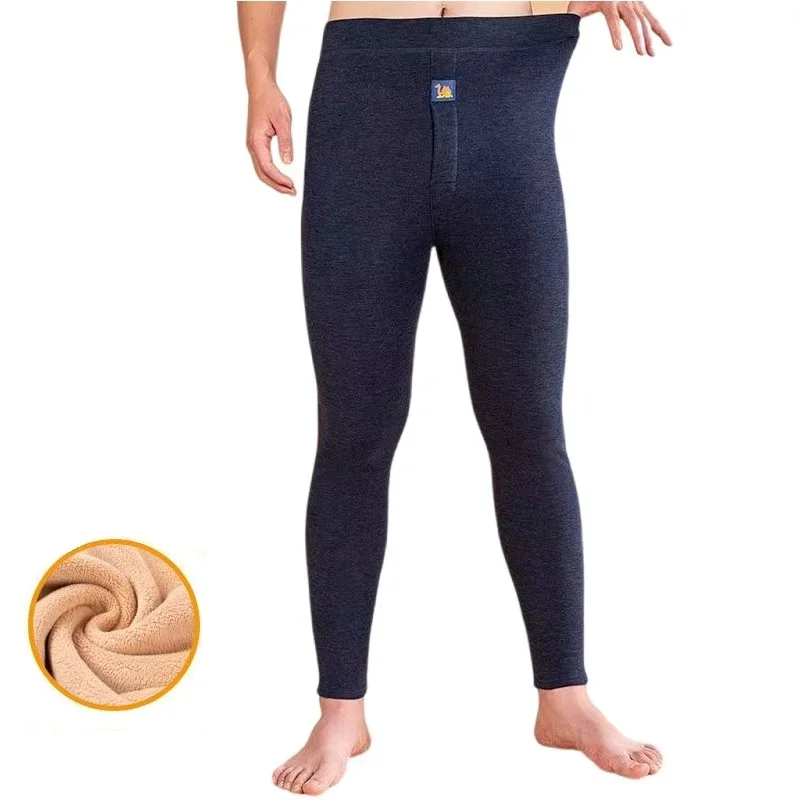 Thermal Underwear Men\'s Winter Clothes Fleece Keep Warm Pants Soft Comfortable Underpants Sleepwear Breathable Thermo Leggings