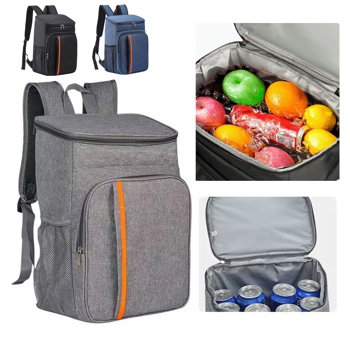 

Outdoors 30L Thermal Cooler Backpack Insulated Backpack Waterproof Leak Proof Bag Picnic Outdoor Refrigerated Bag Travel Camp